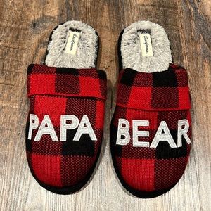 Dearfoams Men 9-10 Papa Bear Slippers